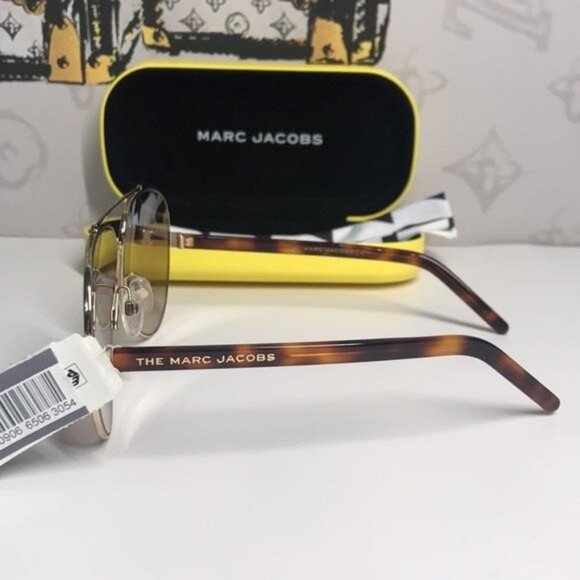 New Authentic Marc Jacobs MARC 522/S Sunglasses – Gold Havana / Brown Gradient - Picture 10 of 13